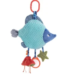 Moulin Roty Activity Plush Toy, Blue Fish - 40 cm