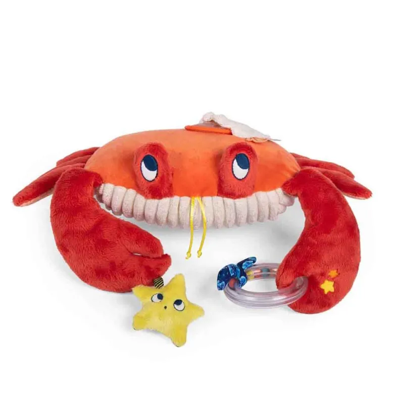Moulin Roty Activity Plush Toy, Crab – 34 cm