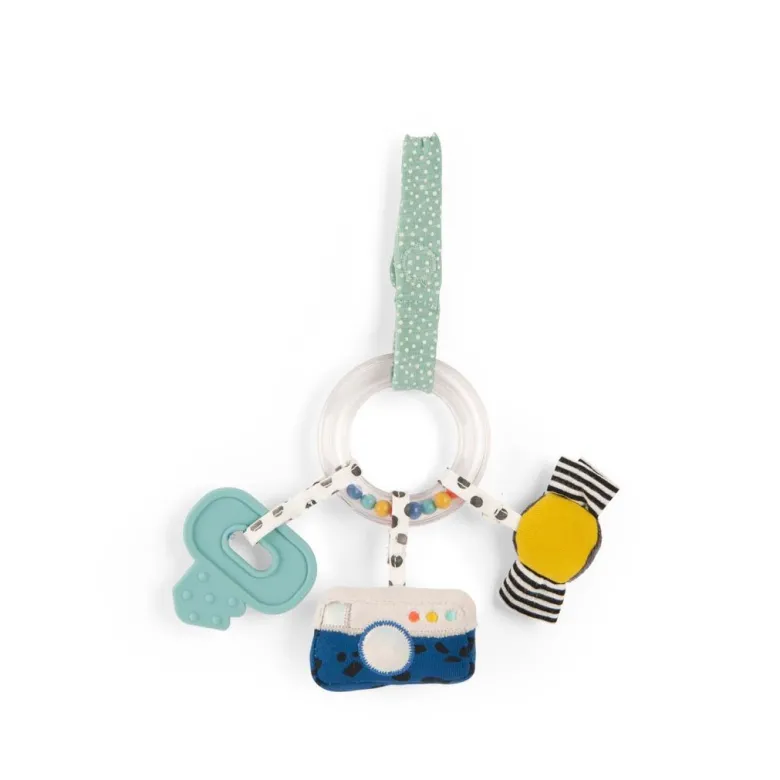 Moulin Roty Activity Ring with Teething Ring, Puce & Pilou