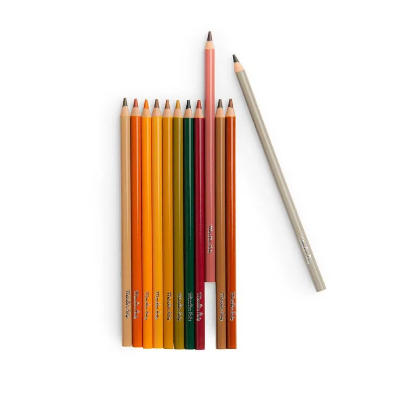 Moulin Roty Colored Pencils Set of 12, Animals - Le Jardin du Moulin