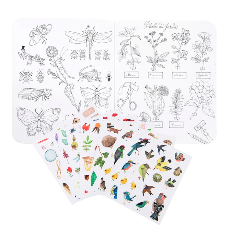 Moulin Roty Coloring and Sticker Book – Botaniker