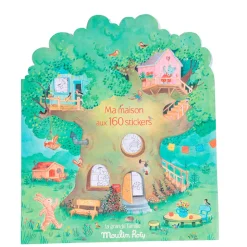 Moulin Roty Coloring and Sticker Book, Wood
