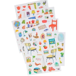 Moulin Roty Coloring and Sticker Book, Wood