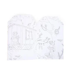 Moulin Roty, Coloring Book with 145 Stickers - Les Parisiennes
