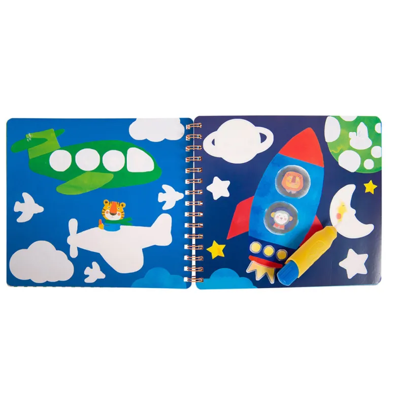 Moulin Roty, Coloring Book - Paint with Water - From 18 months