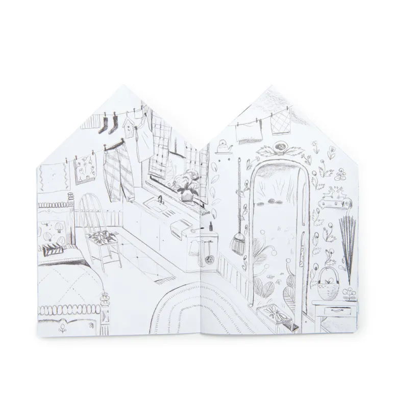 Moulin Roty Coloring Book with 150 Stickers, Les Minouchkas