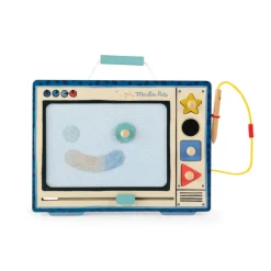 Moulin Roty Magnetic Drawing Board, Puce & Pilou
