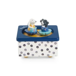Moulin Roty, Musical Box, Rotating Animals - Puce & Pilou