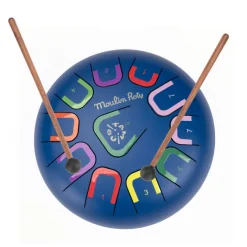 Moulin Roty Musical Instrument, Large Tongue Drum - Puce & Pilou
