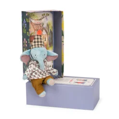 Moulin Roty Plush Toy, Elephant 25cm - Pablo Les Minouchkas