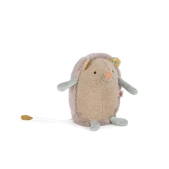 Moulin Roty Plush Toy with Musical Pull, Hedgehog - 19 cm