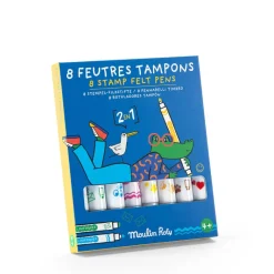 Moulin Roty Set of 8 Stamp Pens, Les Loufoques