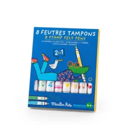 Moulin Roty Set of 8 Stamp Pens, Les Loufoques