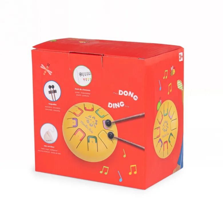 Moulin Roty Tongue Drum, Small Yellow - Les Popipop