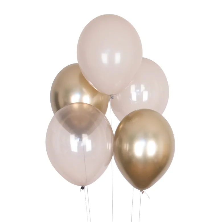 My Little Day Balloons, Gold Mix – 10 Pieces