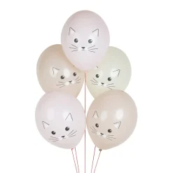 My Little Day Balloons, Printed Balloons, Pack of 5, Cat Design