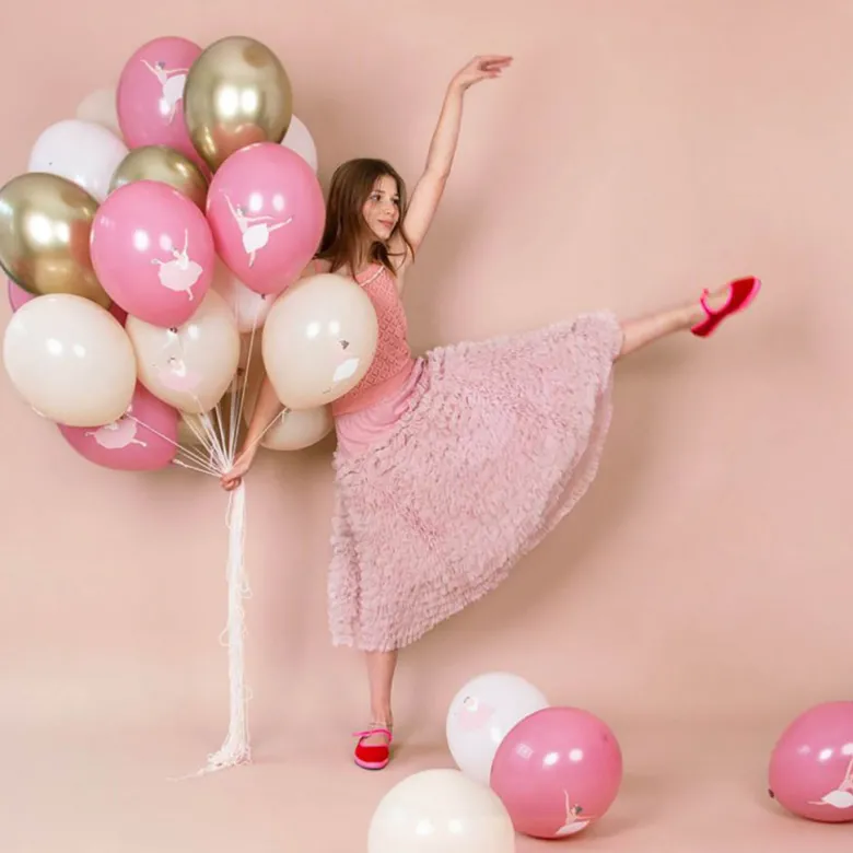My Little Day Balloons, Printed Balloons, Set of 5 Ballerina