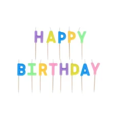 My Little Day Cake Candles, Happy Birthday Multicolor