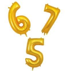 My Little Day, Giant Foil Number Balloon, Gold - 0-9