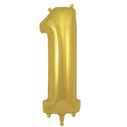 My Little Day, Giant Foil Number Balloon, Gold - 0-9