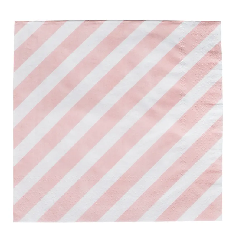 My Little Day Napkins, Pink Stripes - Pack of 20