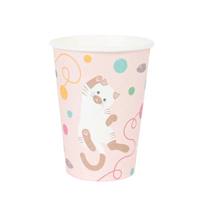 My Little Day Paper Cups, Set of 8 - Cat Theme