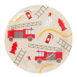 My Little Day Paper Plates, Firefighter - Set of 8