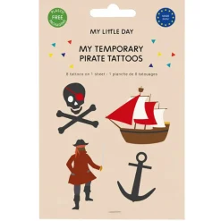My Little Day Temporary Tattoos, Pack of 12 – Pirate