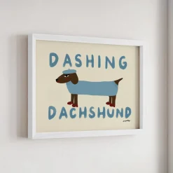 Nephthys Illustrated Art Print, Dashing Dachshund – A4