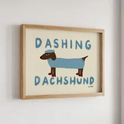 Nephthys Illustrated Art Print, Dashing Dachshund – A4