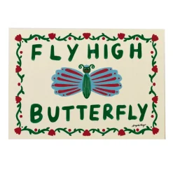 Nephthys Illustrated Poster, Fly High Butterfly - A4
