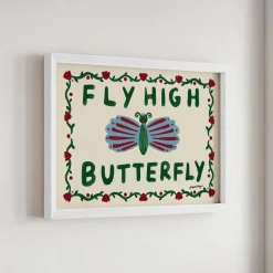 Nephthys Illustrated Poster, Fly High Butterfly - A4