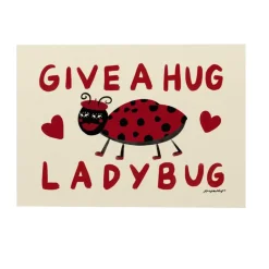 Nephthys Illustrated Poster, Give a Hug Ladybug - A4