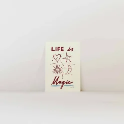 Nephthys Illustrated Poster, Life is Magic - A4