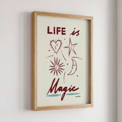 Nephthys Illustrated Poster, Life is Magic - A4