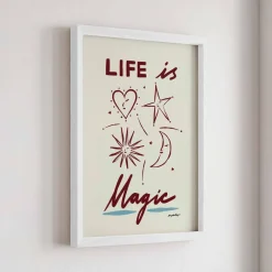 Nephthys Illustrated Poster, Life is Magic - A4