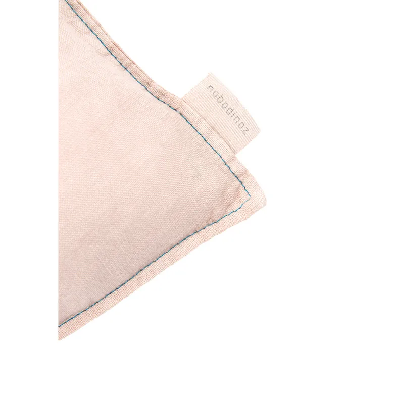 Nobodinoz Cushion, Washed French Linen, 50 x 30 cm – Mauve Pink