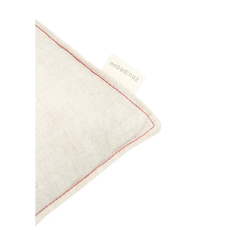 Nobodinoz Cushion, Washed French Linen, 50 x 30 cm - Greige