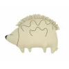 Nobodinoz Enzo Hedgehog Pillow, Washed Linen, Green Tea