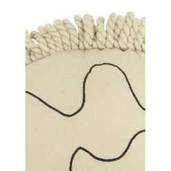 Nobodinoz Enzo Hedgehog Pillow, Washed Linen, Green Tea