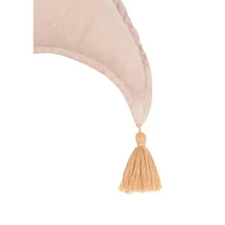 Nobodinoz Moon Cushion, Washed French Linen - Mauve Pink