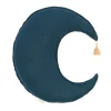 Nobodinoz Moon Cushion, Washed French Linen - Deep Blue