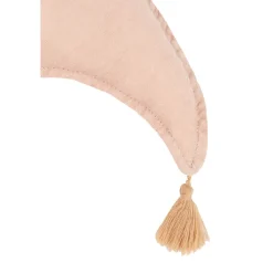 Nobodinoz Moon Cushion, Washed French Linen - Powder Pink