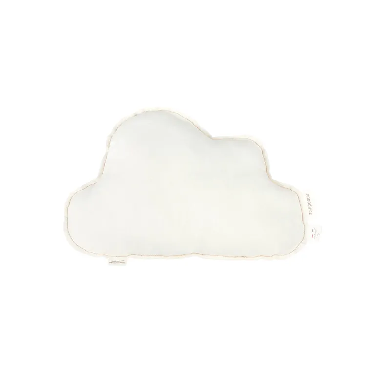 Nobodinoz Sky Cushion, Washed French Linen - Off White