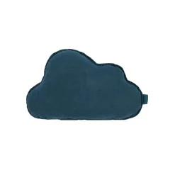 Nobodinoz Sky Cushion, Washed French Linen - Deep Blue