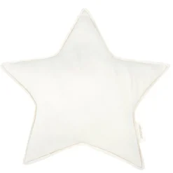 Nobodinoz Star Pillow, Washed French Linen - Off White