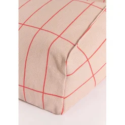 Nobodinoz Vibes armchair sækkestol, Pink red grid