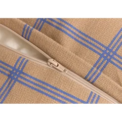 Nobodinoz Vibes armchair sækkestol, Brown blue windowpane
