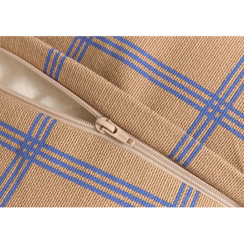 Nobodinoz Vibes armchair sækkestol, Brown blue windowpane