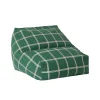 Nobodinoz Vibes armchair sækkestol, Green white windowpane